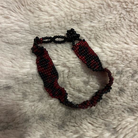 Jewelry - Red and Black Beaded Bracelet